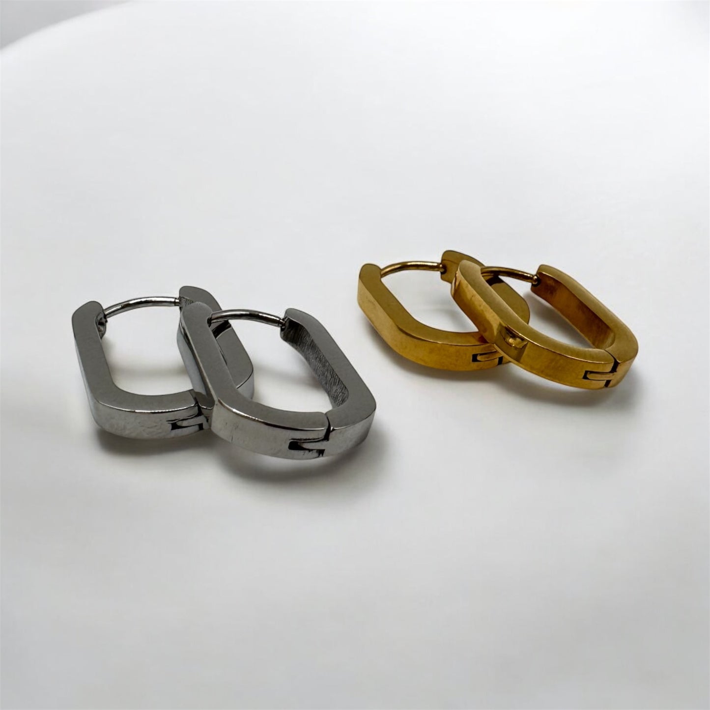Earrings Hoops thick oval