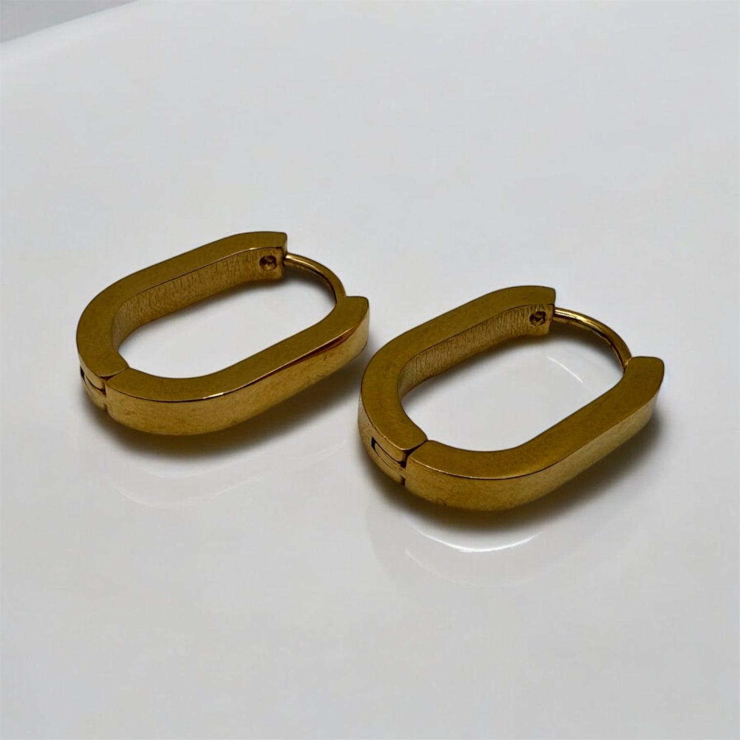 Earrings Hoops thick oval