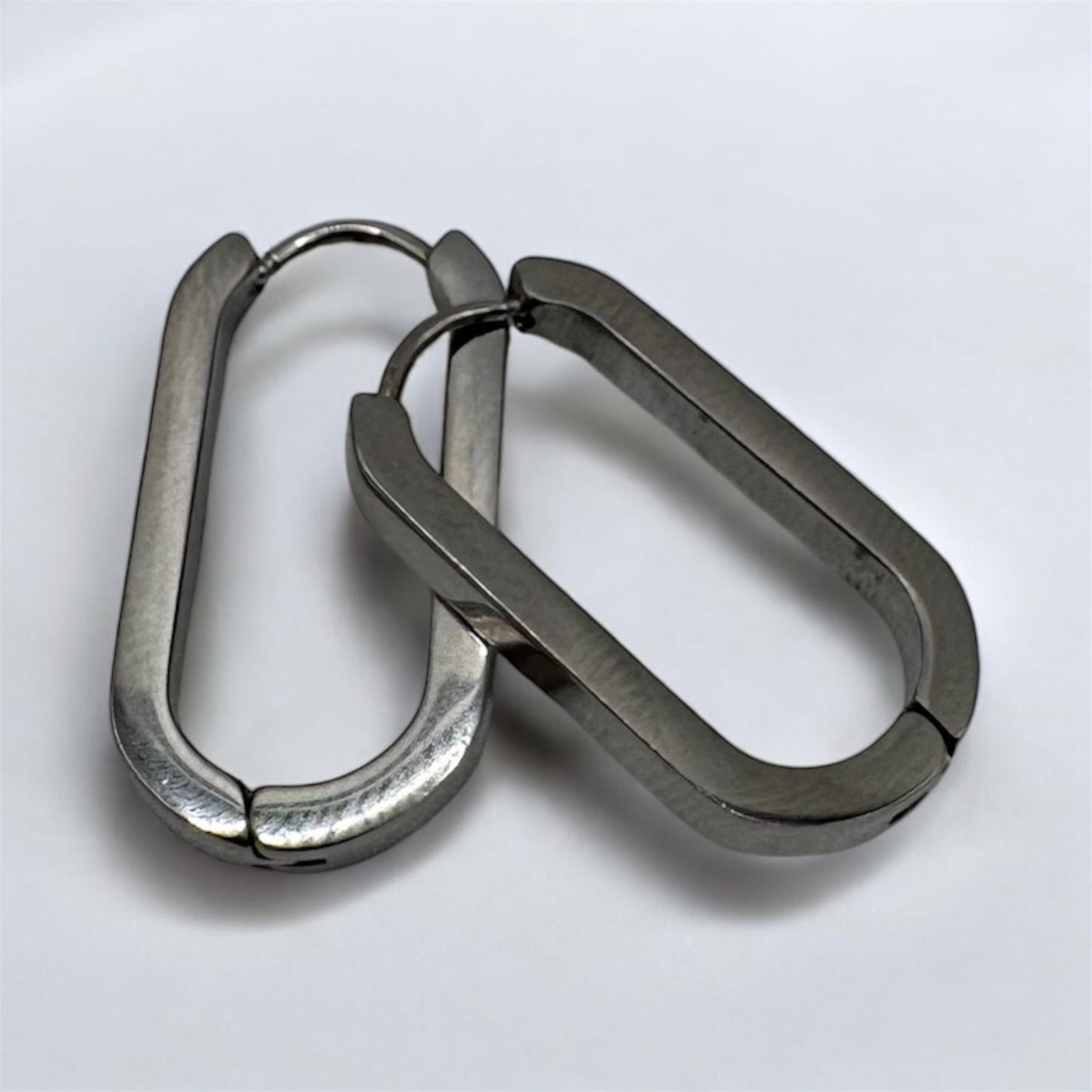 Earrings Hoops thick oval
