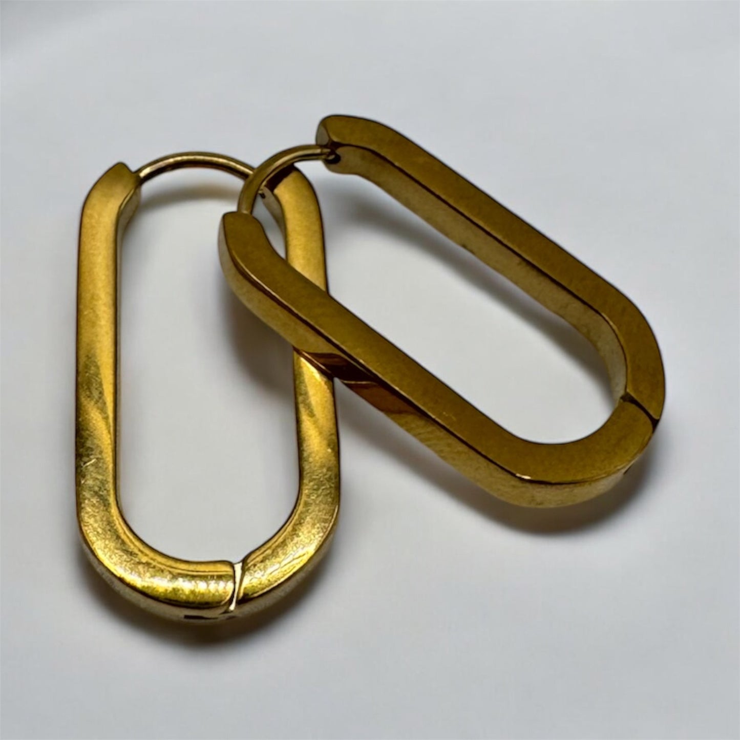 Earrings Hoops thick oval