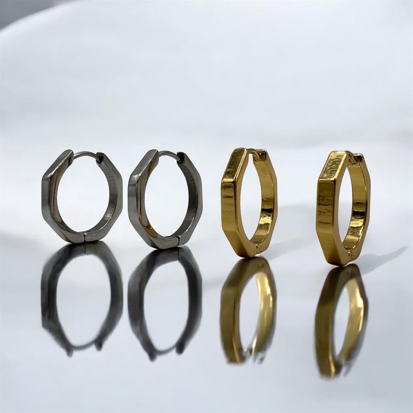 Pendientes Aros Hexágono