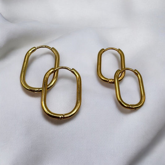 Earring Hoops thin ovals