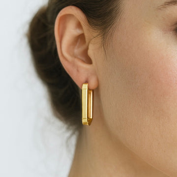 Thick Oval Earrings