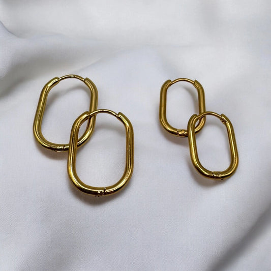 Thin Oval Earrings