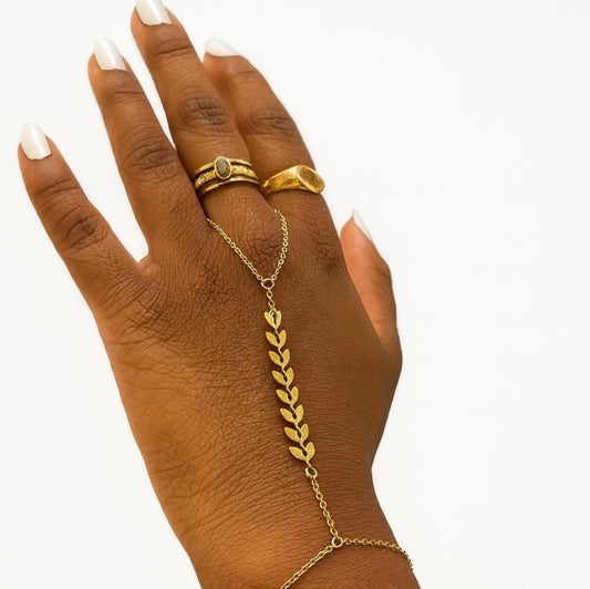 Mediterranean Leaves Hand Chain